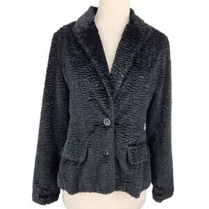 SALE Vintage Six Degrees Crushed Faux Fur Notched Collar Dinner Jacket